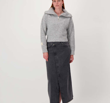 overskirt denim | gray denim