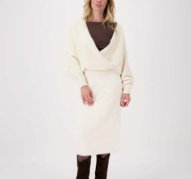 rok in fluffy garen | off white