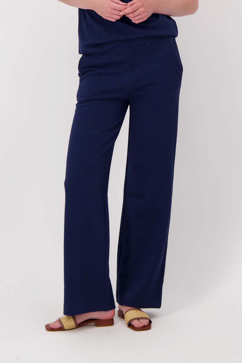 structured pants with stretch | summer navy