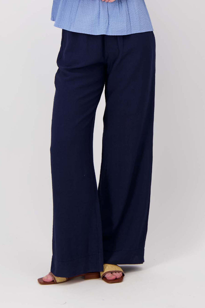 linnenlook broek | summer navy