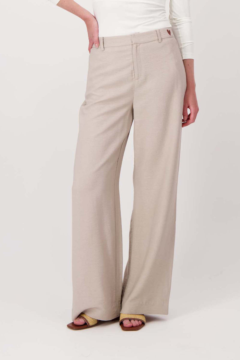smart wide-leg pants | soft sand