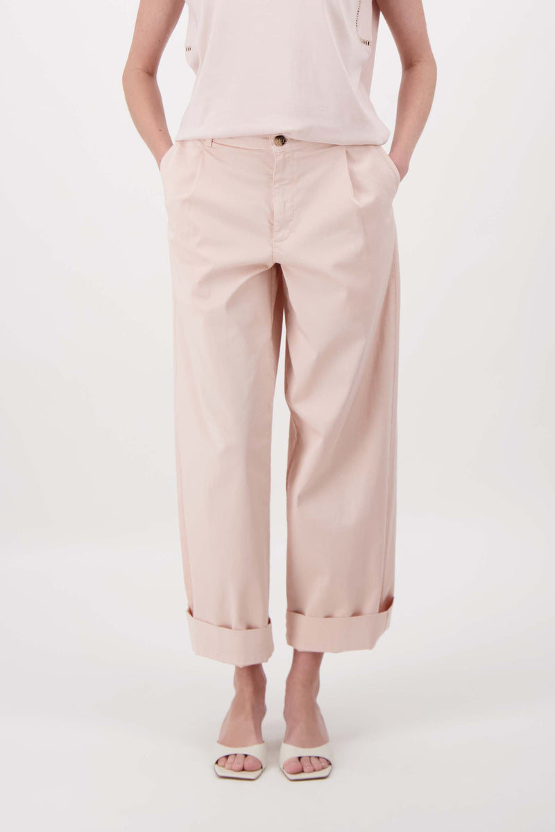 chino pants in soft fabric | soft pink