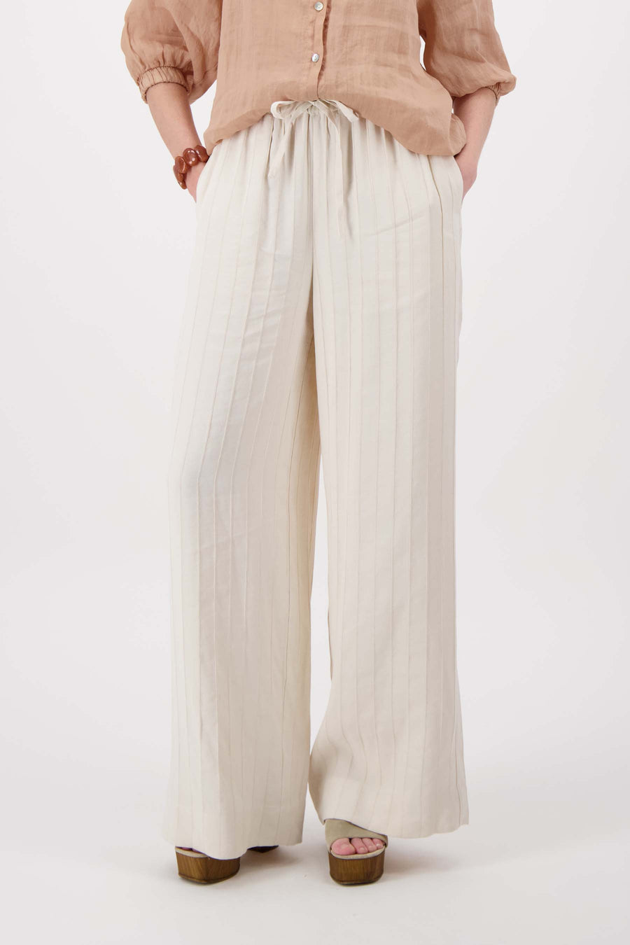 seersucker streep broek | off white