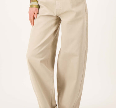 barrel broek met stretch | soft sand