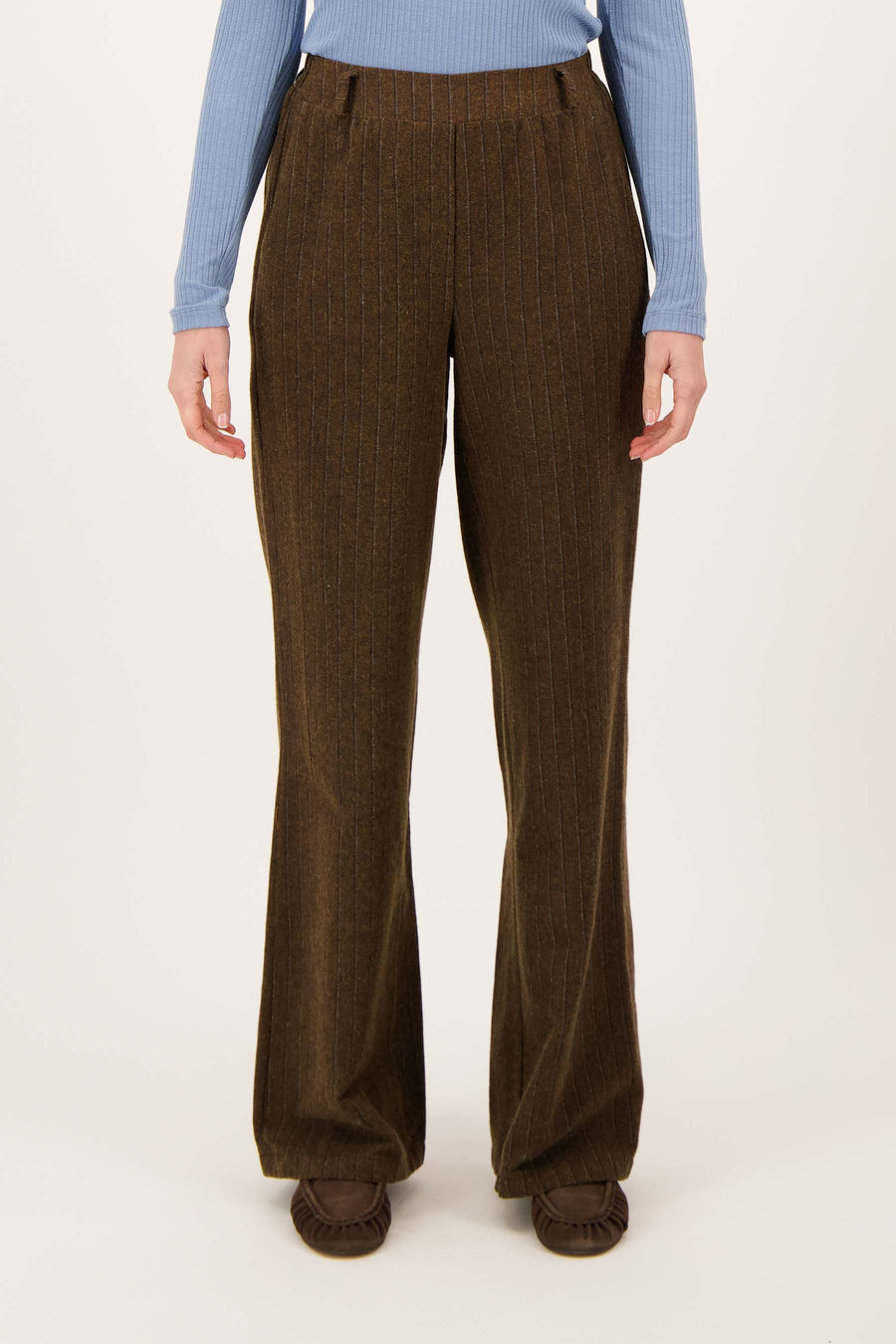 Broek met Visgraat | hazelnut