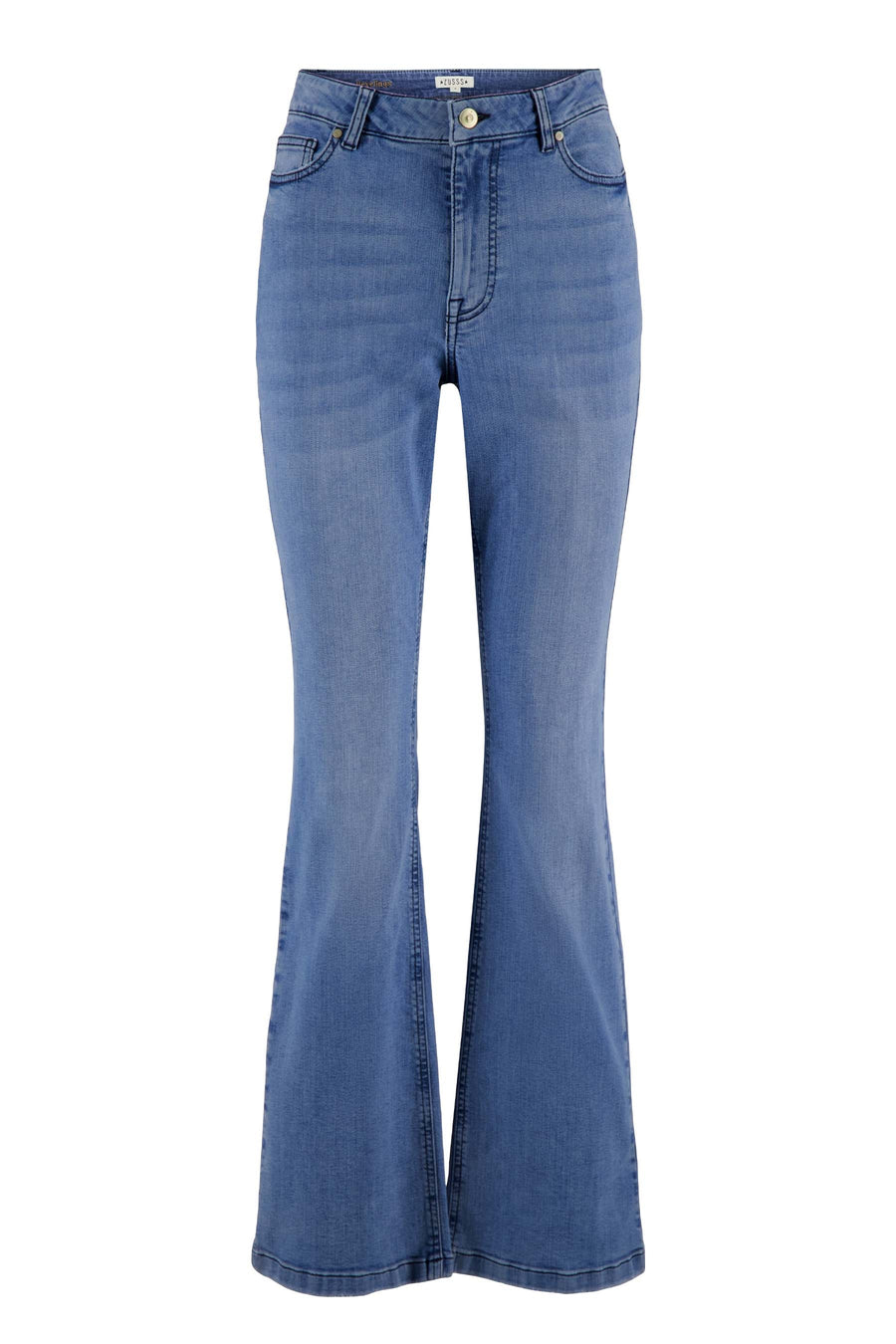 flared jeans | middenblauw