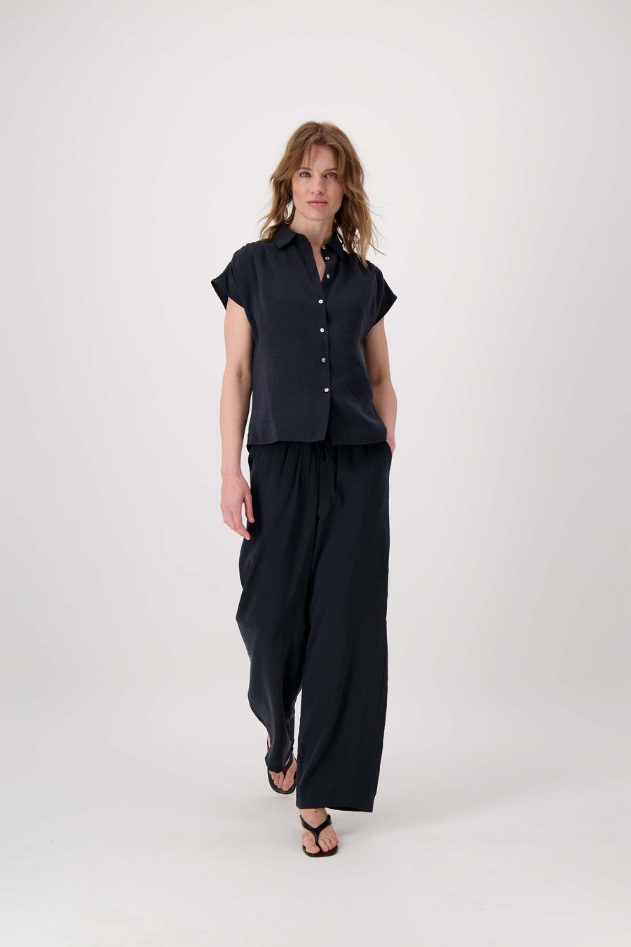 modal broek recht model | zwart