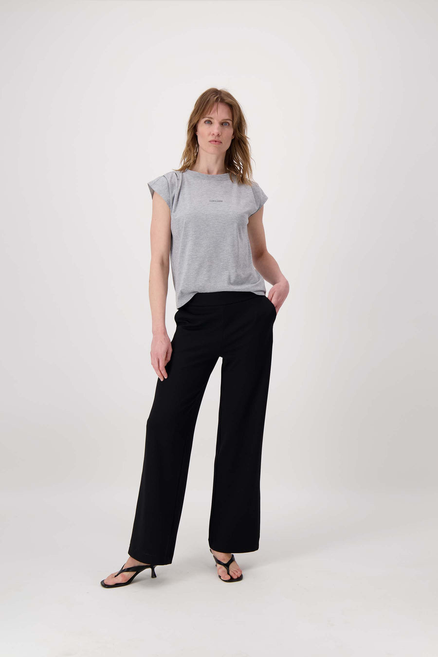scuba stretch broek recht model | zwart