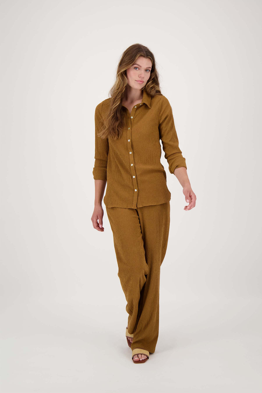crincle broek | camel