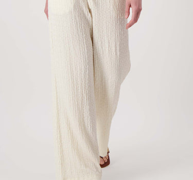 crinkle fabric pants | off white
