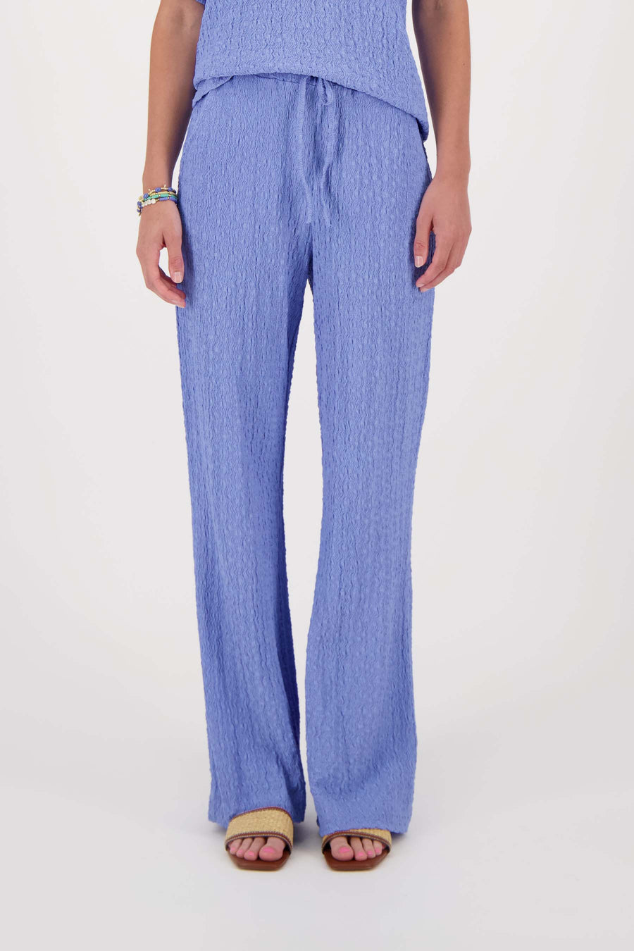 crinkle fabric pants | lavender blue