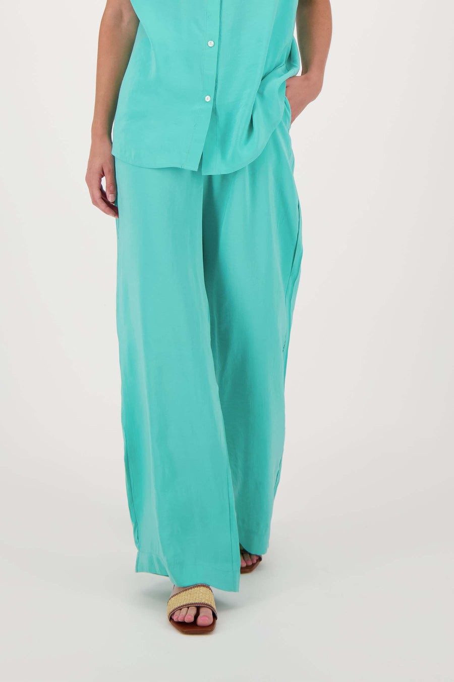 modal fabric pants | turquoise