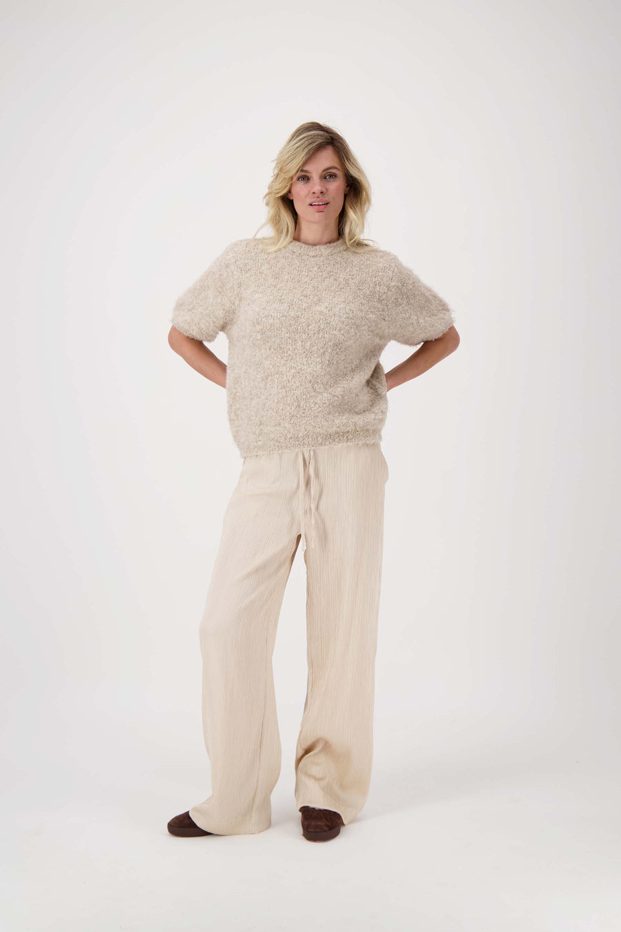 Plisseehose | beige