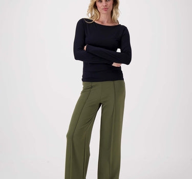 pants with seam | moss green