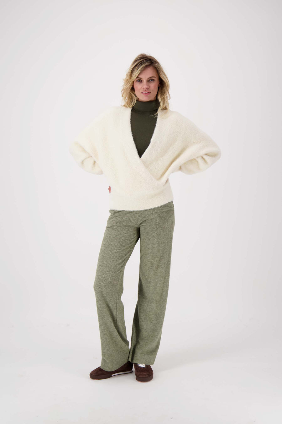 visgraat broek | moss green