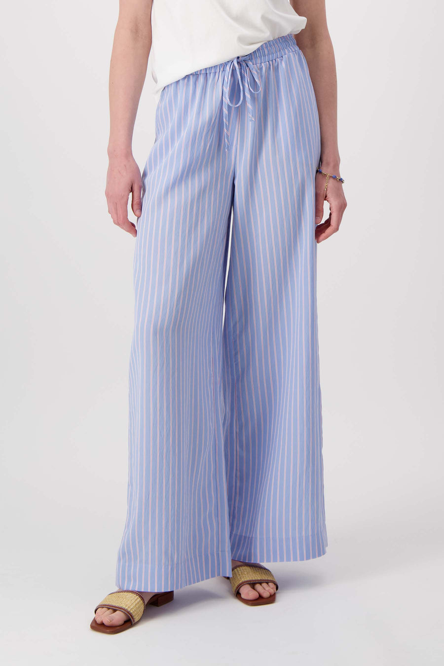 gestreifte Hose | blau / weiß