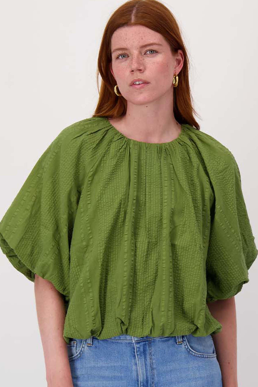 ballon vleermuis top | light mossgreen