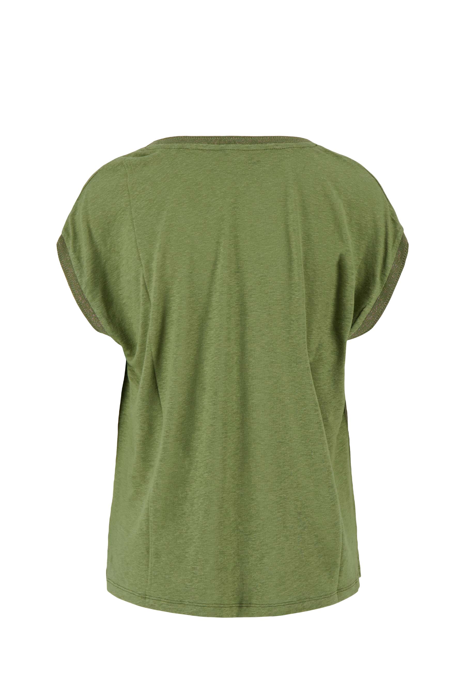 V Hals Top Met Lurex Boord Lichtgroen | ZUSSS.nl – Zusss