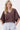 V-neck T-shirt with wide sleeves and Zusss embroidery | brown
