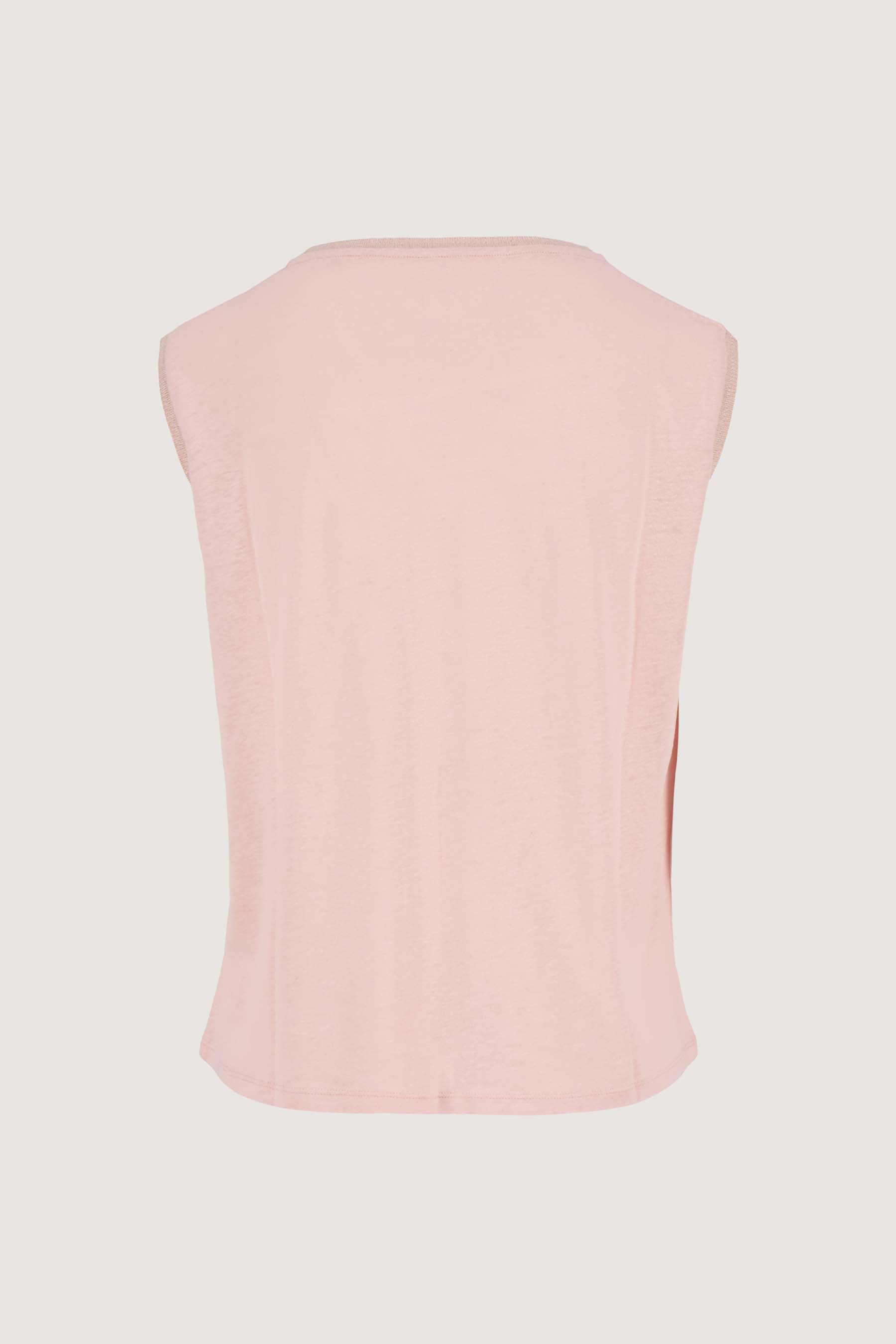 Boord Singlet met Lurex Boord Soft Pink | ZUSSS.nl – Zusss