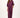 boothals top met bies en vlindermouw | burgundy