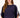 boothals top met bies en vlindermouw | dark navy