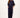 boothals top met bies en vlindermouw | dark navy