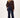 streep top lurex met lange mouw | dark navy