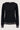 boothals top 3/4 mouw met kanten rand | black