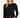 boothals top 3/4 mouw met kanten rand | black