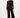 boothals top 3/4 mouw met kanten rand | black