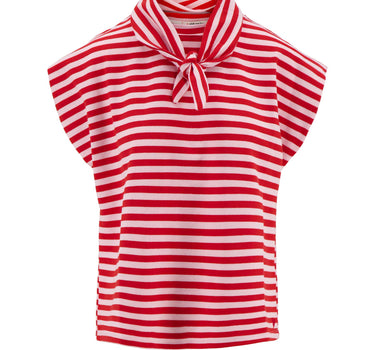 Shirt met sjaaltje | red / pink