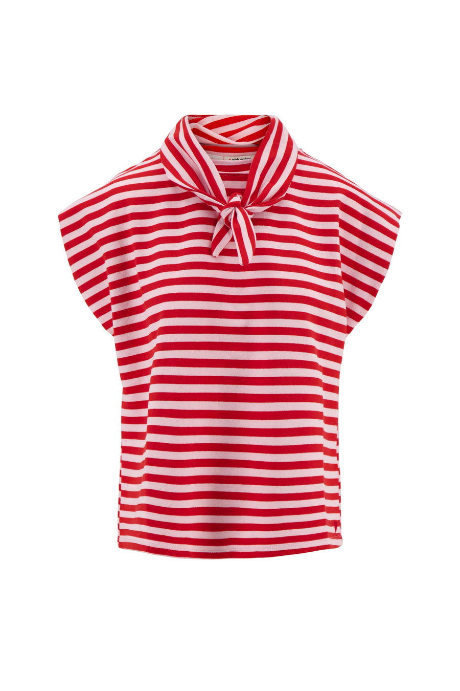 Shirt met sjaaltje | red / pink