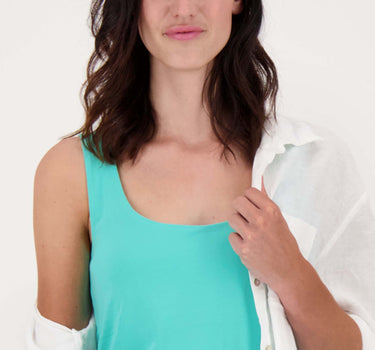 singlet made of polyamide fabric | turquoise