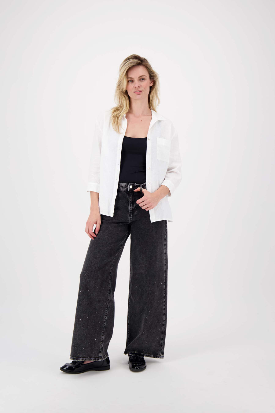 linen blouse | off-white