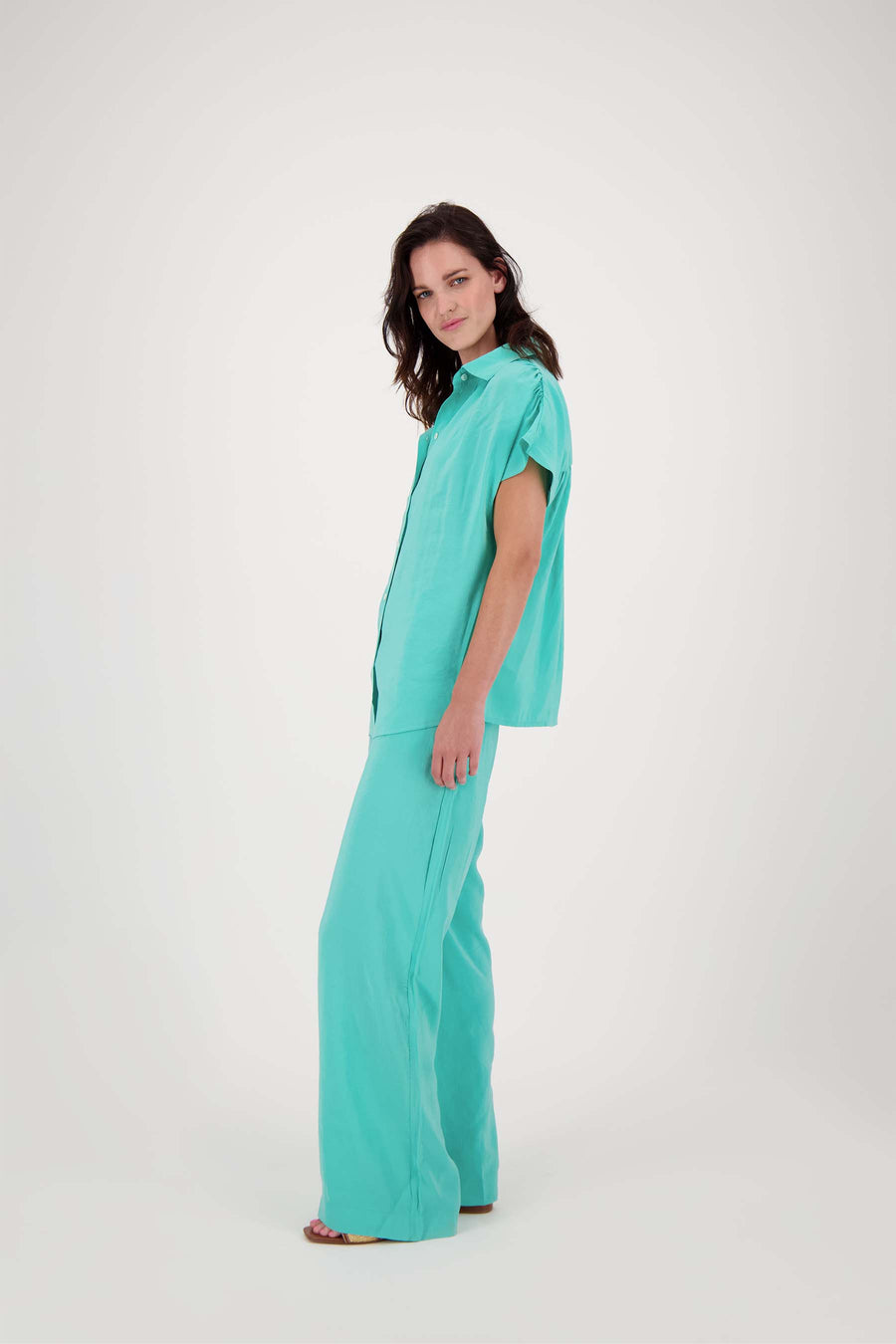 modal fabric pants | turquoise