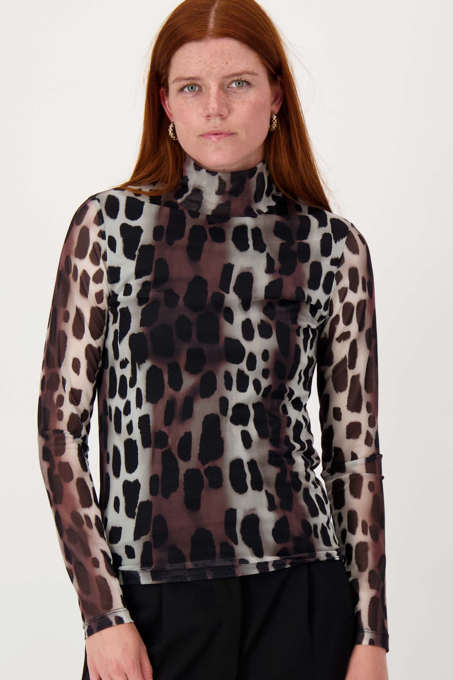 mesh top  met giraf print | multicolor