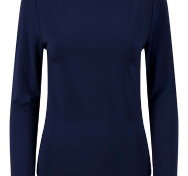 Basic-Top mit Stretch und U-Ausschnitt | Navy