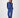 Weste mit Nadelstreifenmuster | Marineblau / Off-White