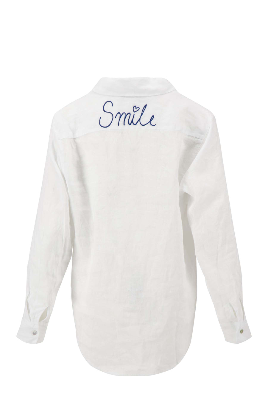 100% linnen blouse met borduur | wit