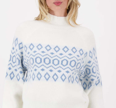 trui met nordic jacquard | off white