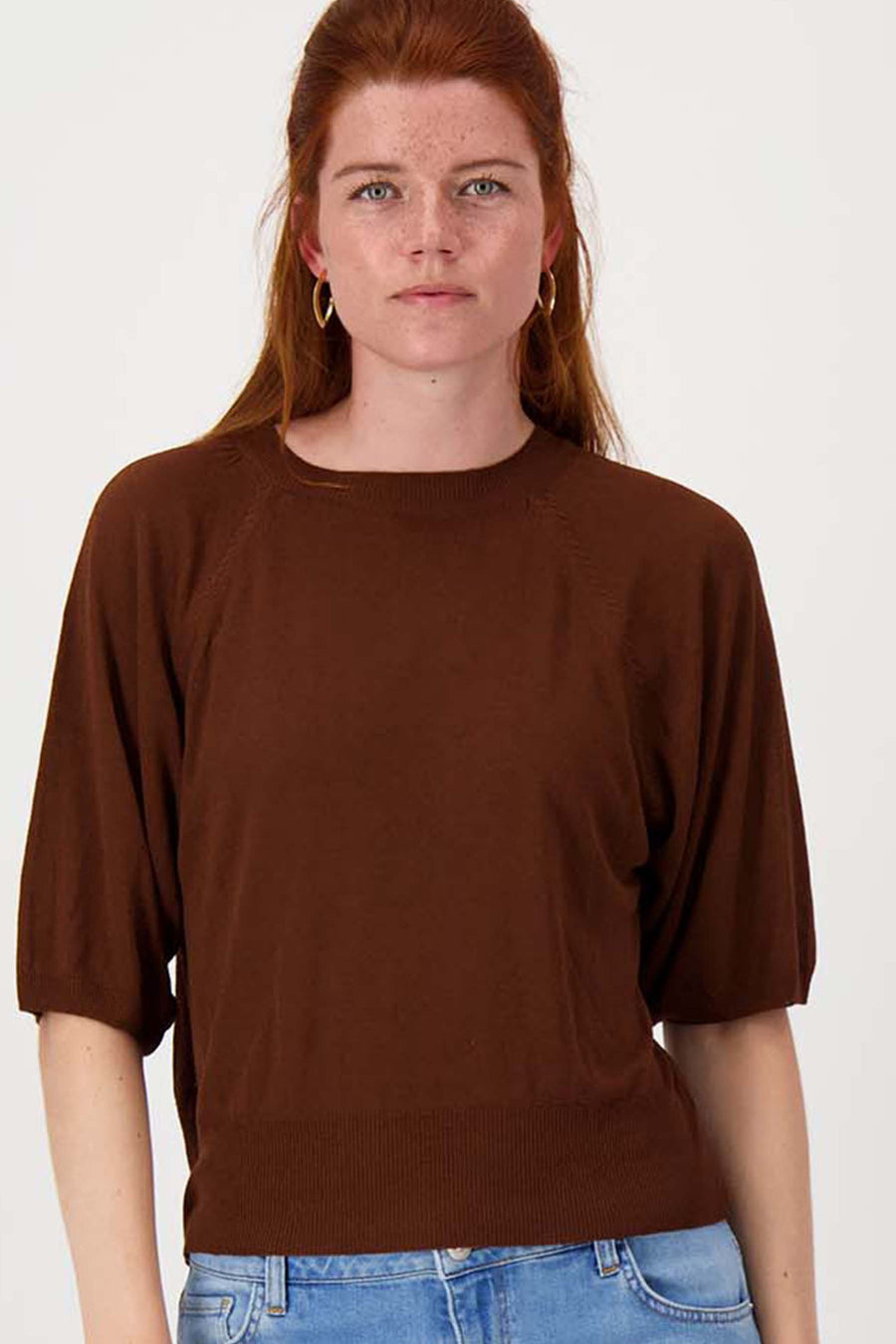 boothals trui | mid brown