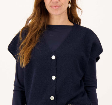 gilet met knopen | dark navy