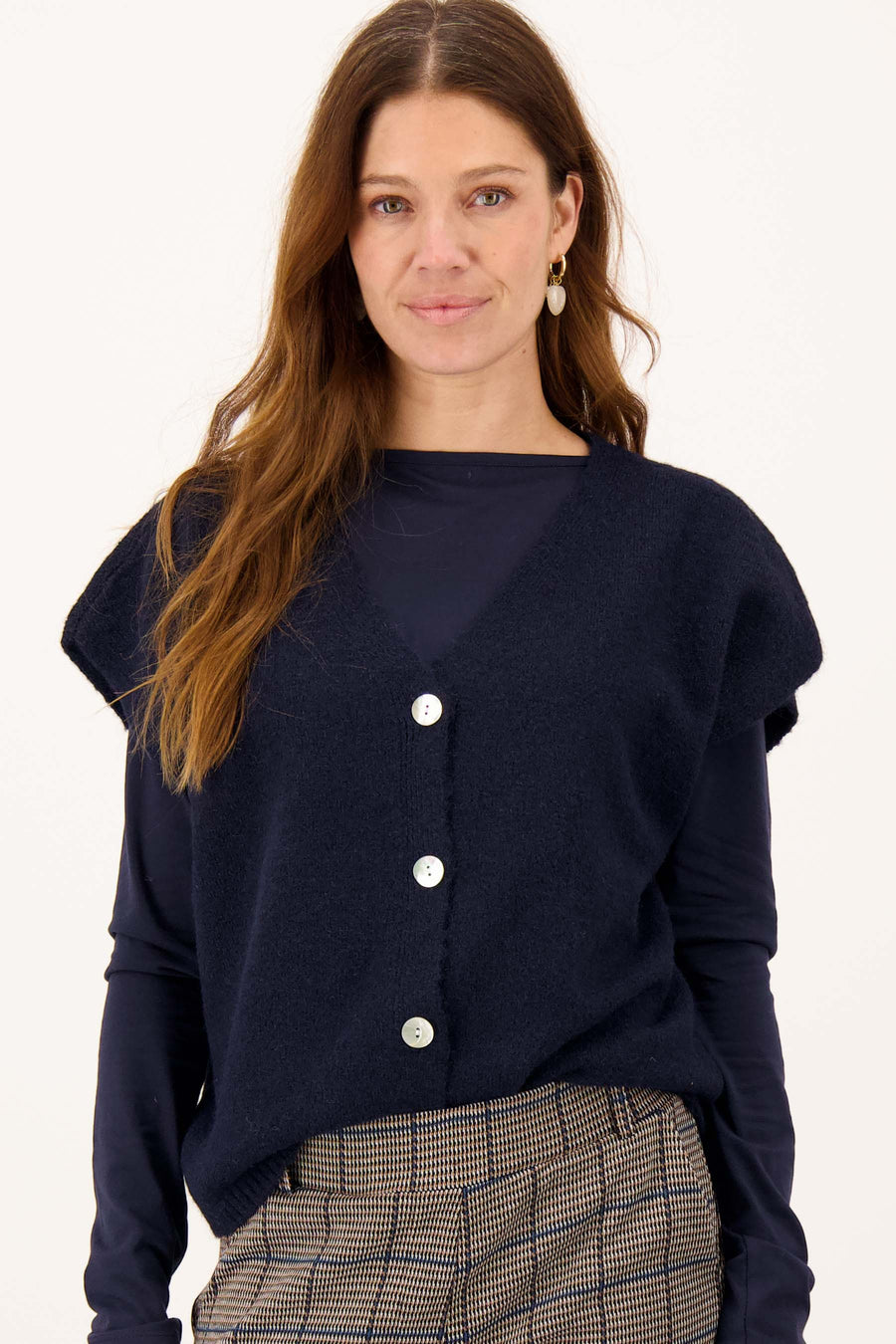 gilet met knopen | dark navy