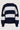 trui met blok streep | dark navy / grey melange