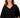 V hals vlindermouw trui | black