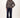 herringbone jacquard cardigan | dark navy / gray melange