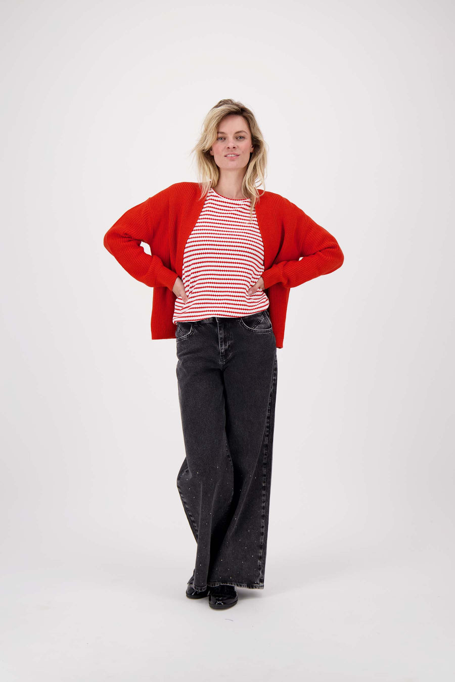 vest rib | oranjerood