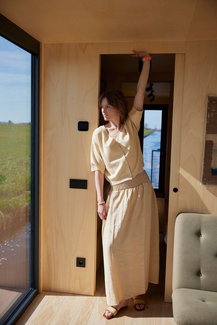 fijnbrei vestje | sahara