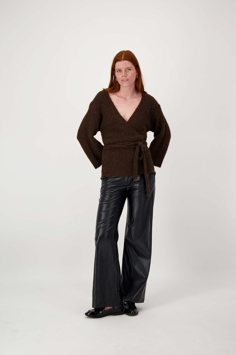 wikkel vest | chocoladebruin